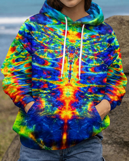 HIPPIE DRAGONFLY COLORFUL SWIRL ALL OVER PRINT  - TLNT0204262
