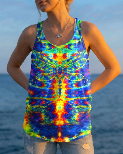 HIPPIE DRAGONFLY COLORFUL SWIRL ALL OVER PRINT  - TLNT0204262