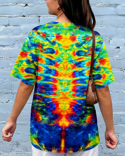 HIPPIE DRAGONFLY COLORFUL SWIRL ALL OVER PRINT  - TLNT0204262