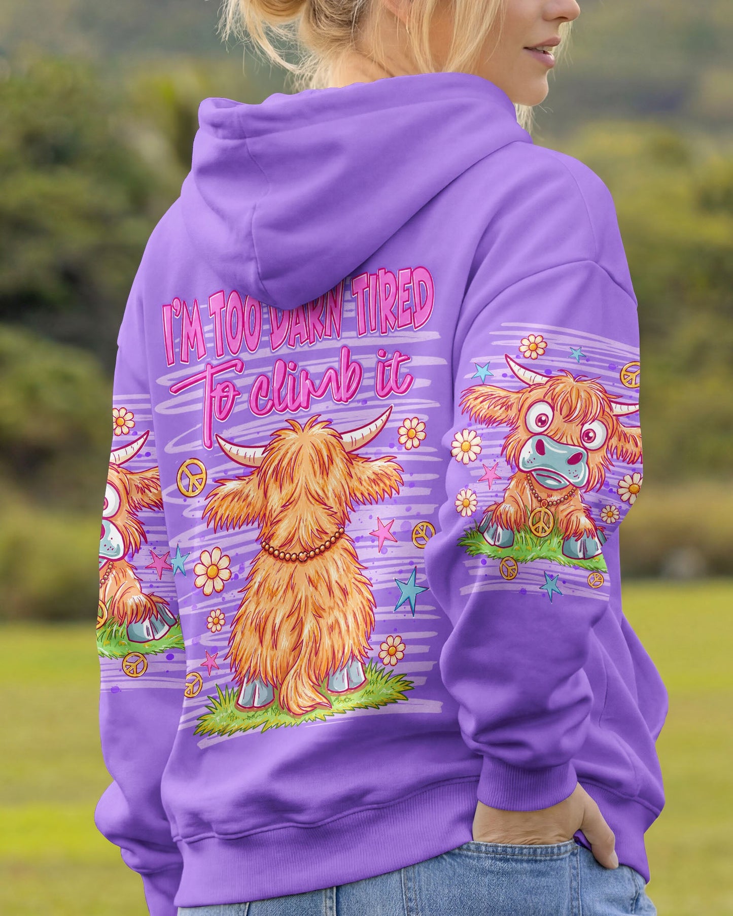 I WILL NEVER BE OVER THE HILL COW ALL OVER PRINT  - TLNT0605264