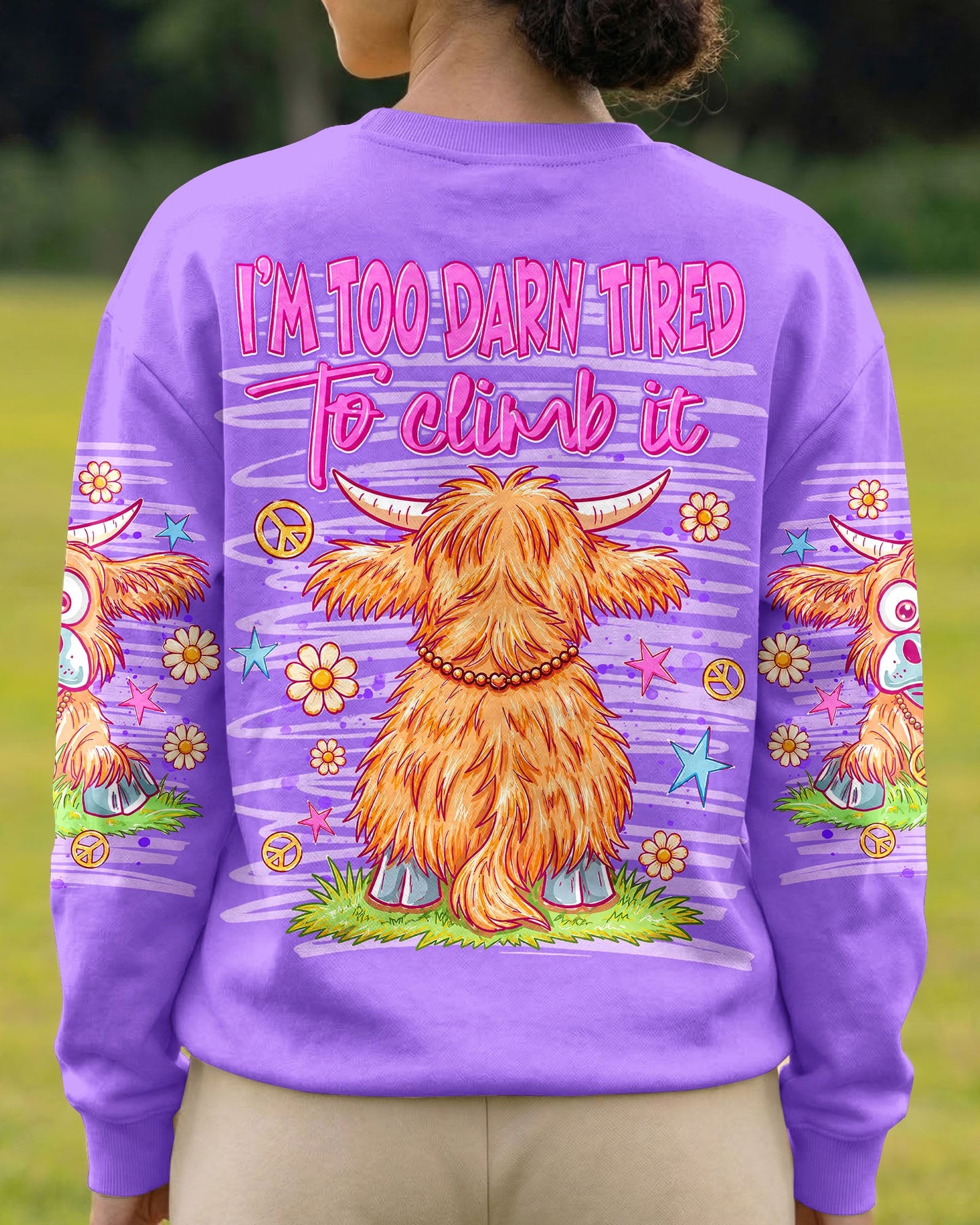 I WILL NEVER BE OVER THE HILL COW ALL OVER PRINT  - TLNT0605264