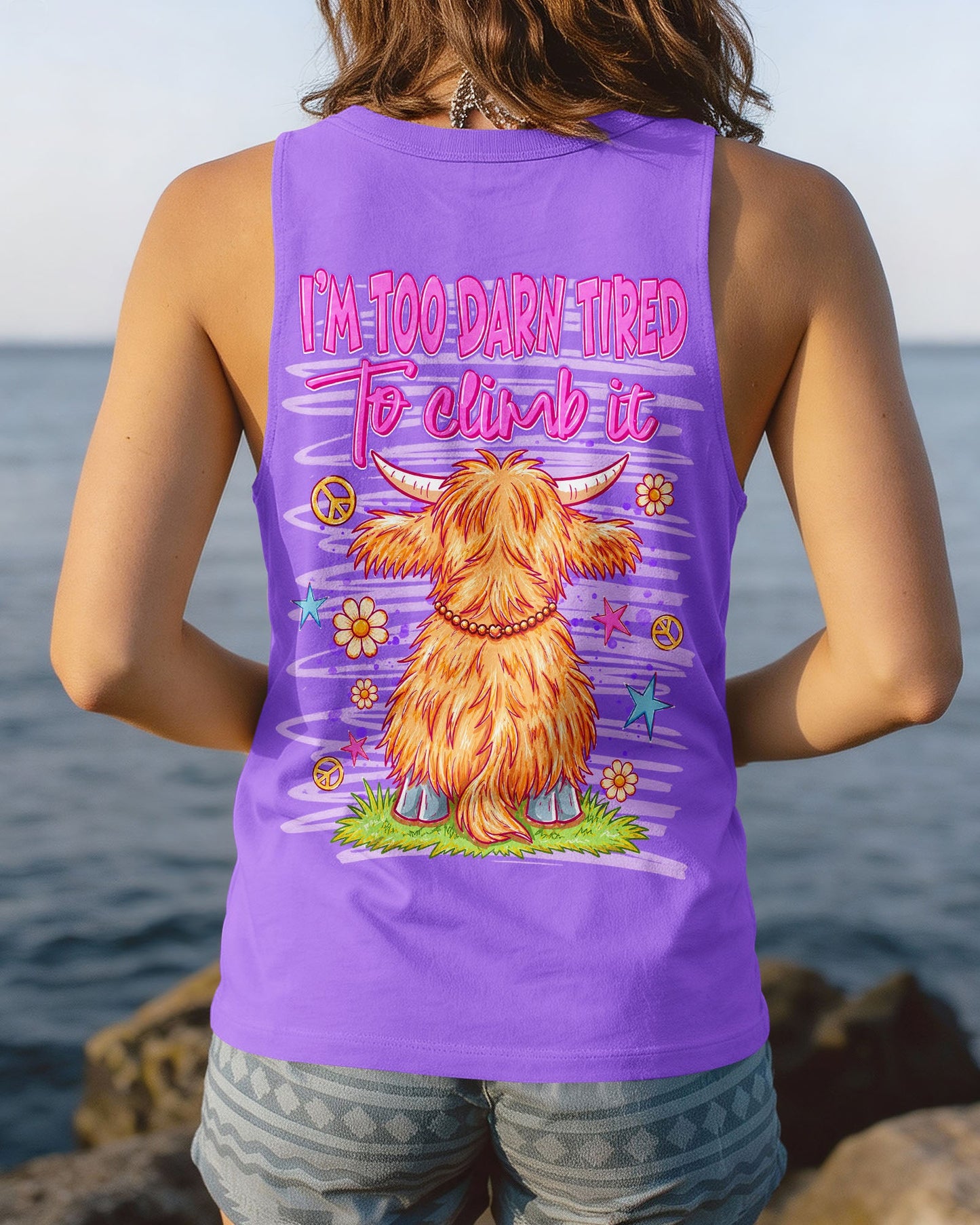 I WILL NEVER BE OVER THE HILL COW ALL OVER PRINT  - TLNT0605264