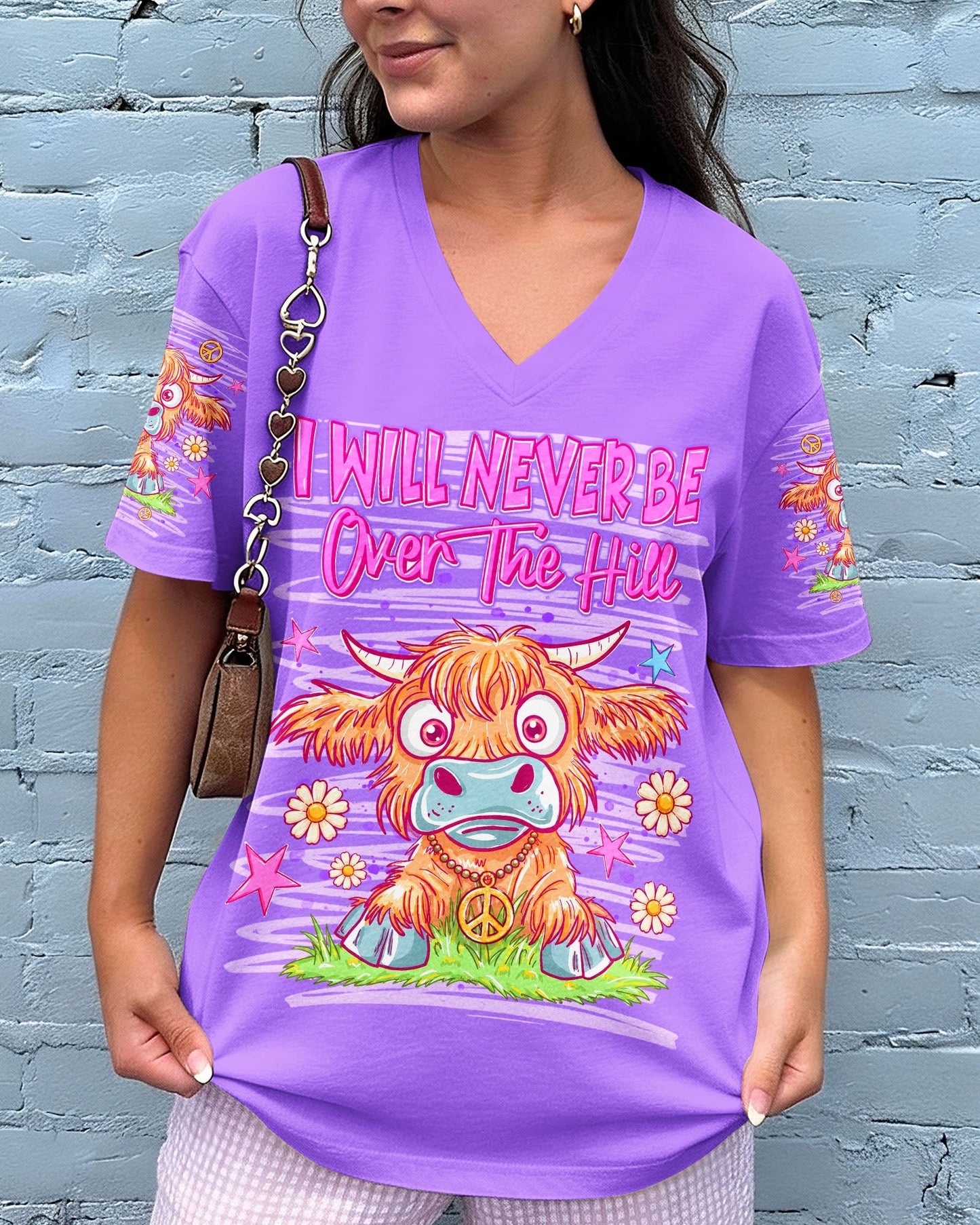 I WILL NEVER BE OVER THE HILL COW ALL OVER PRINT  - TLNT0605264