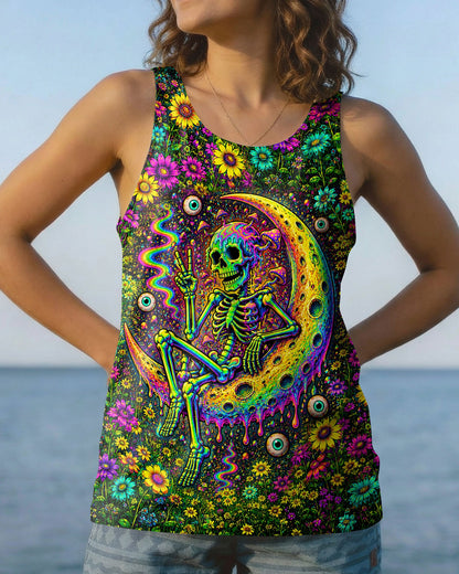 GLOWING MOON SKELETON SKULL ALL OVER PRINT  - TLNT1205263