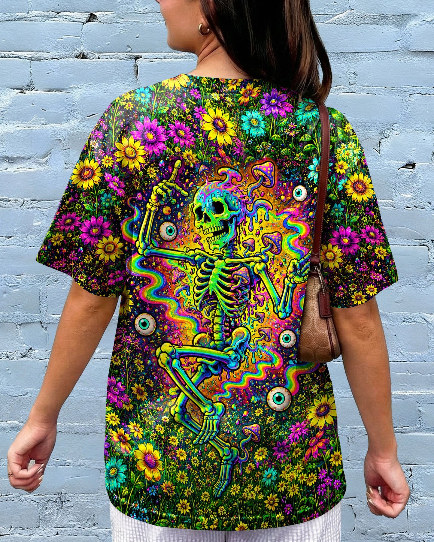 GLOWING MOON SKELETON SKULL ALL OVER PRINT  - TLNT1205263