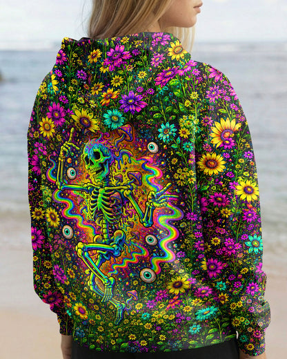 GLOWING MOON SKELETON SKULL ALL OVER PRINT  - TLNT1205263