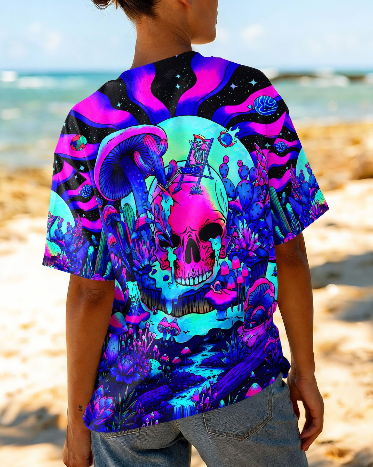 PSYCHEDELIC SKULL  HIPPIE ALL OVER PRINT   - TLNT1305262
