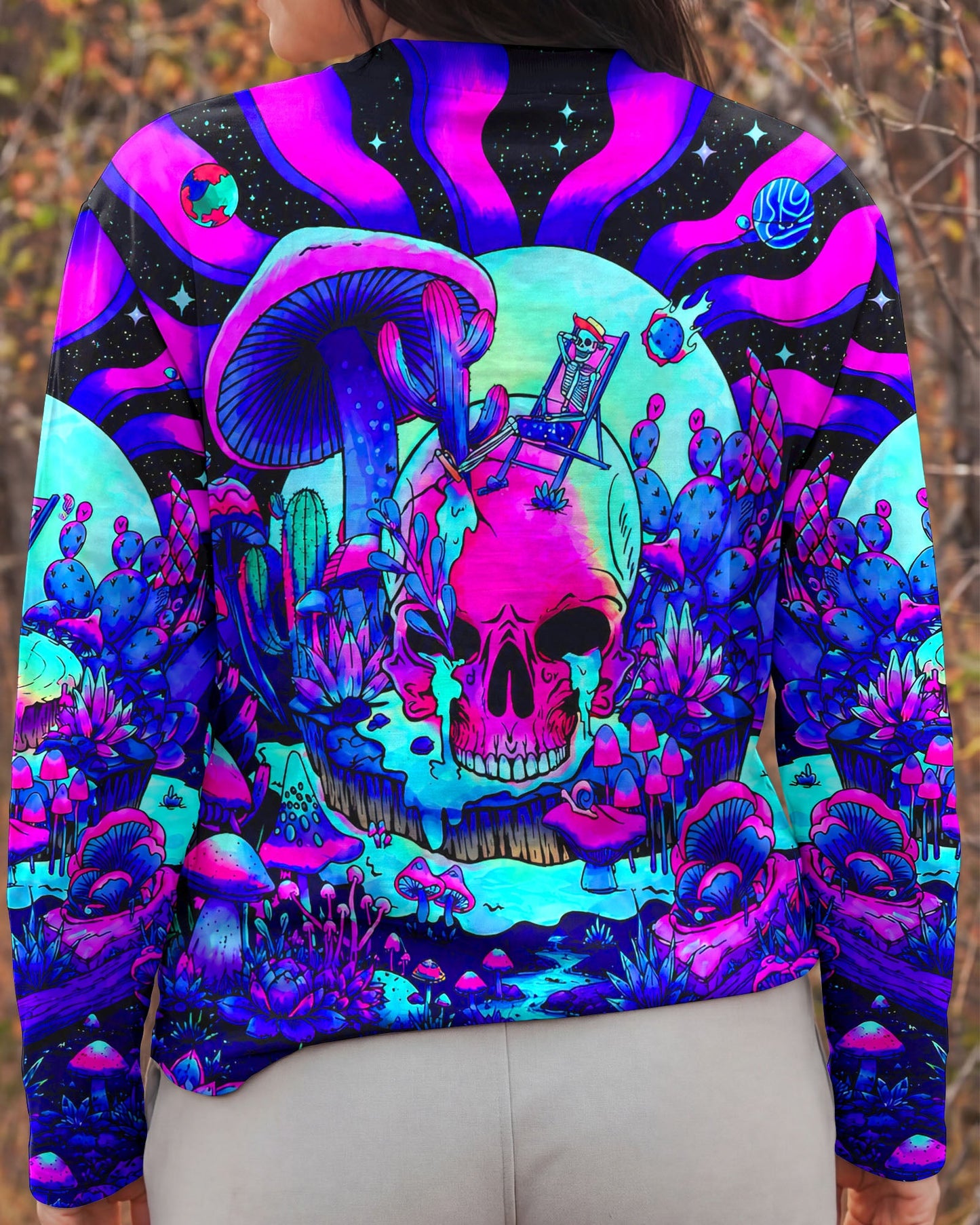 PSYCHEDELIC SKULL  HIPPIE ALL OVER PRINT   - TLNT1305262