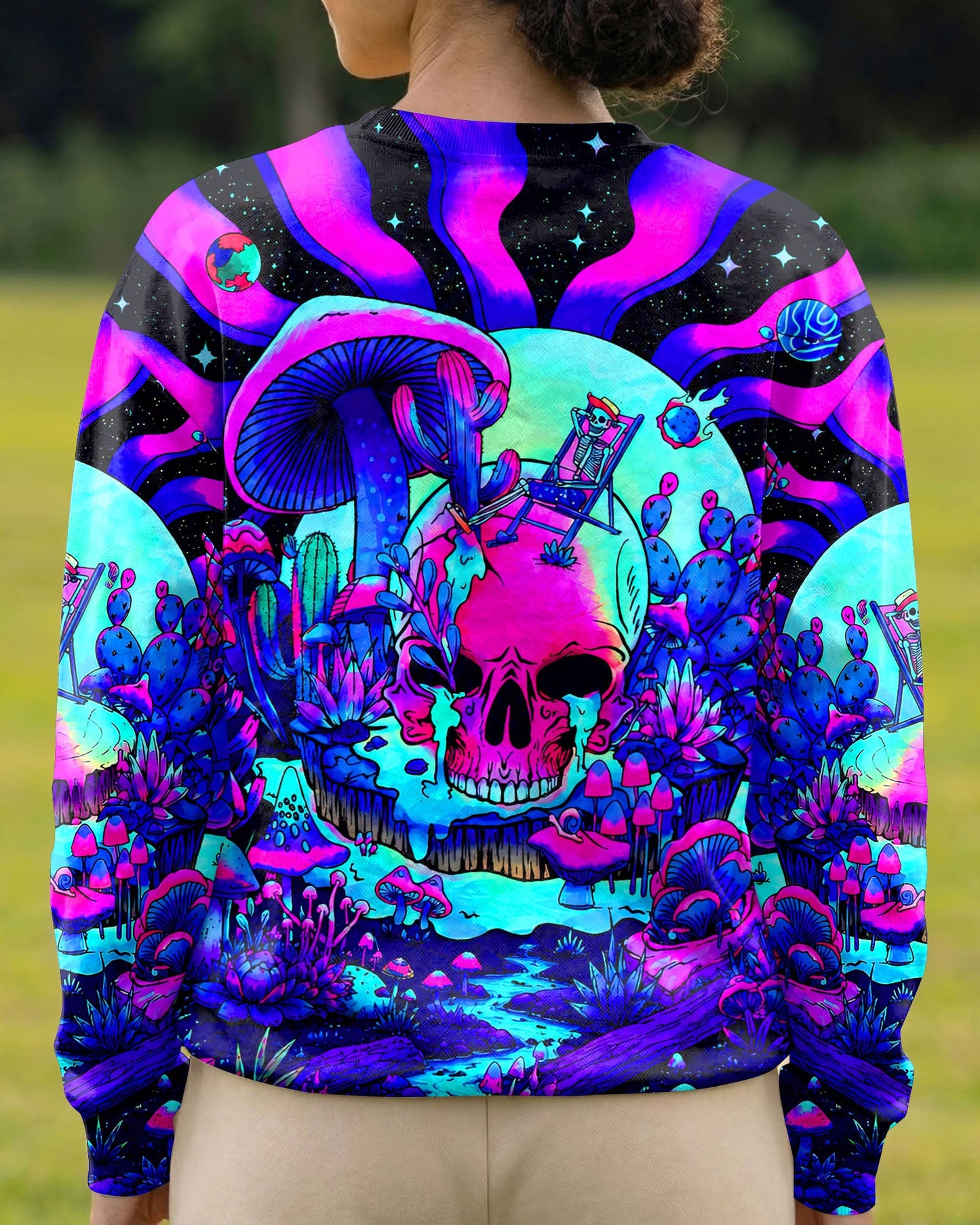 PSYCHEDELIC SKULL  HIPPIE ALL OVER PRINT   - TLNT1305262