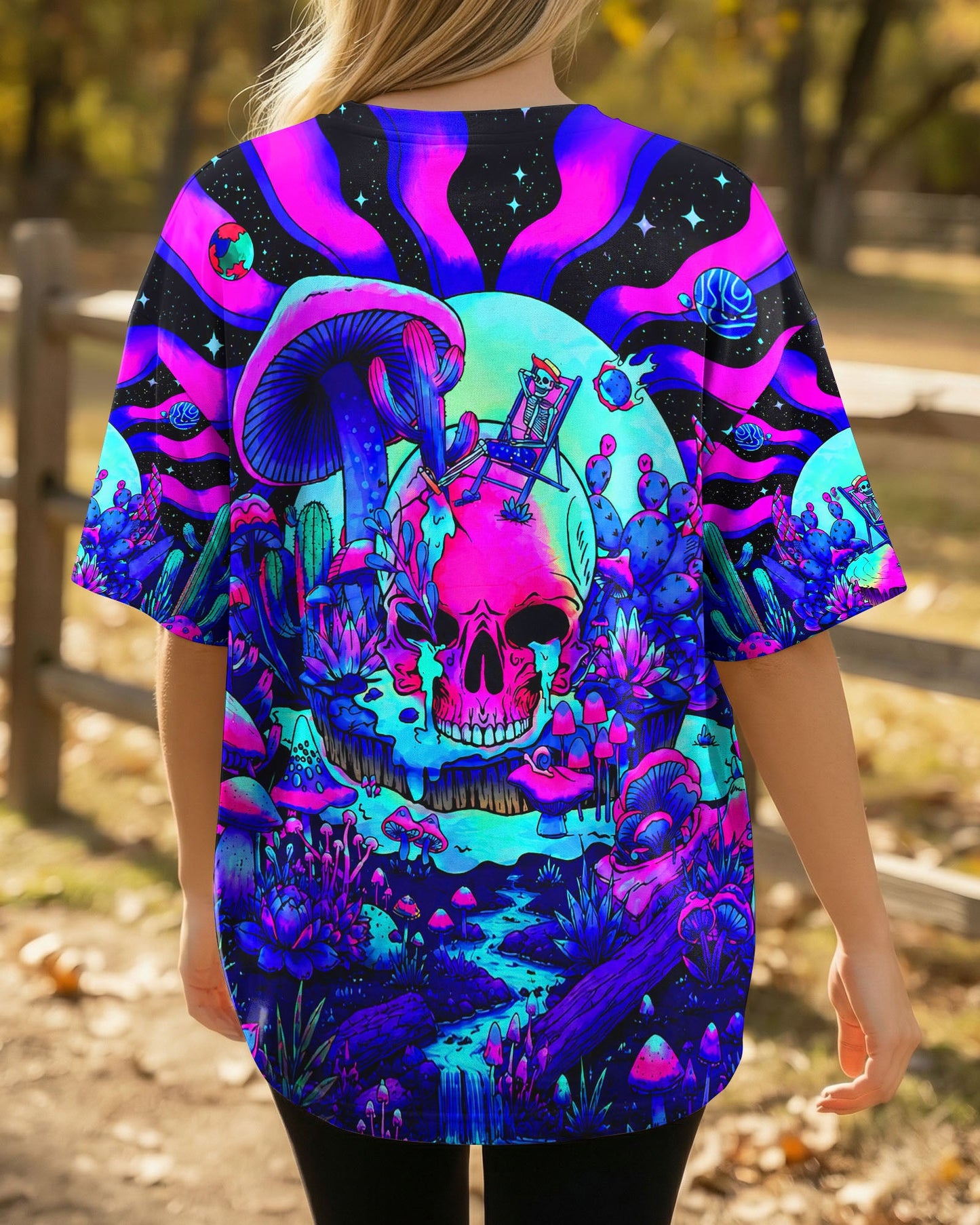 PSYCHEDELIC SKULL  HIPPIE ALL OVER PRINT   - TLNT1305262