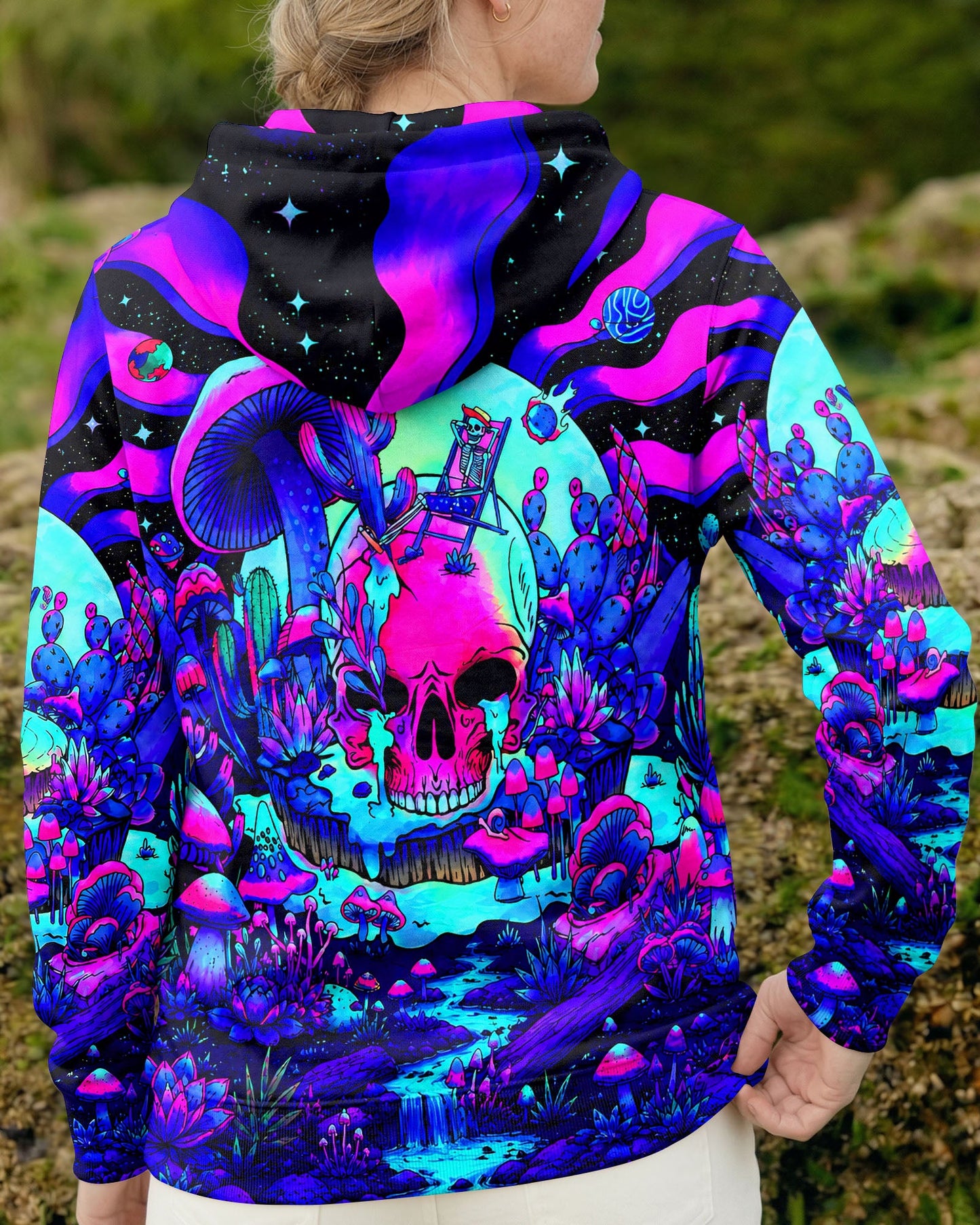 PSYCHEDELIC SKULL  HIPPIE ALL OVER PRINT   - TLNT1305262