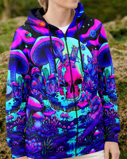 PSYCHEDELIC SKULL  HIPPIE ALL OVER PRINT   - TLNT1305262