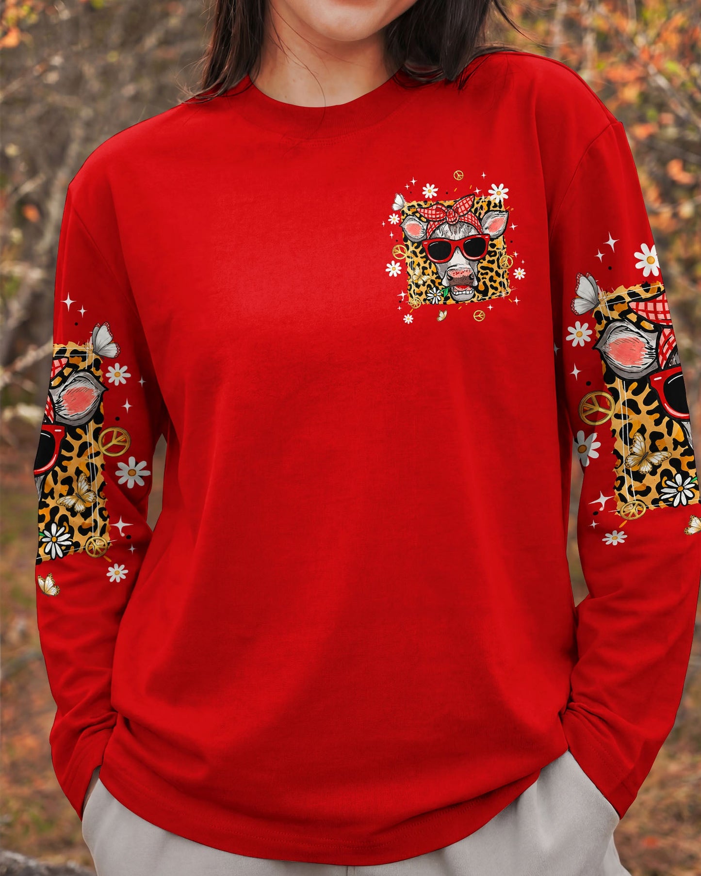 APPARENTLY I HAVE AN ATTITUDE WHO KNEW COW ALL OVER PRINT - TLNT1306261