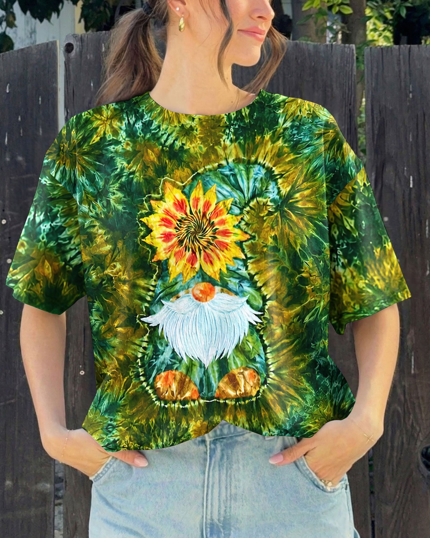 SUNFLOWER GNOME BURST ALL OVER PRINT - TLNT1505264