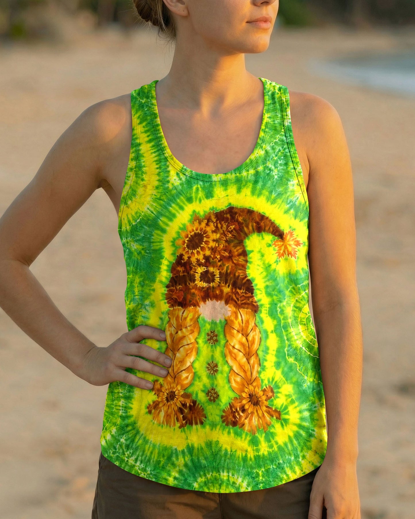 SUNFLOWER GNOME BURST ALL OVER PRINT - TLNT1605262