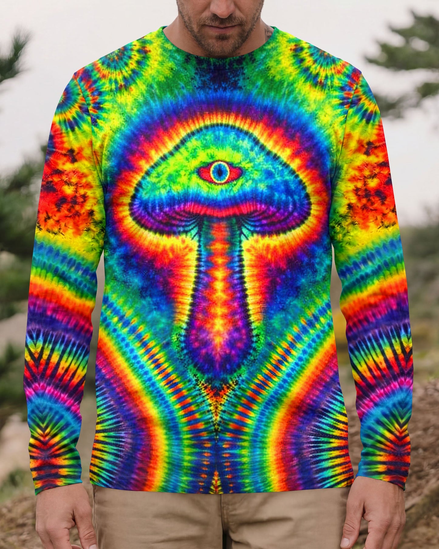 PSYCHEDELIC  MUSHROOM  COLORFUL ALL OVER PRINT - TLNT2004262