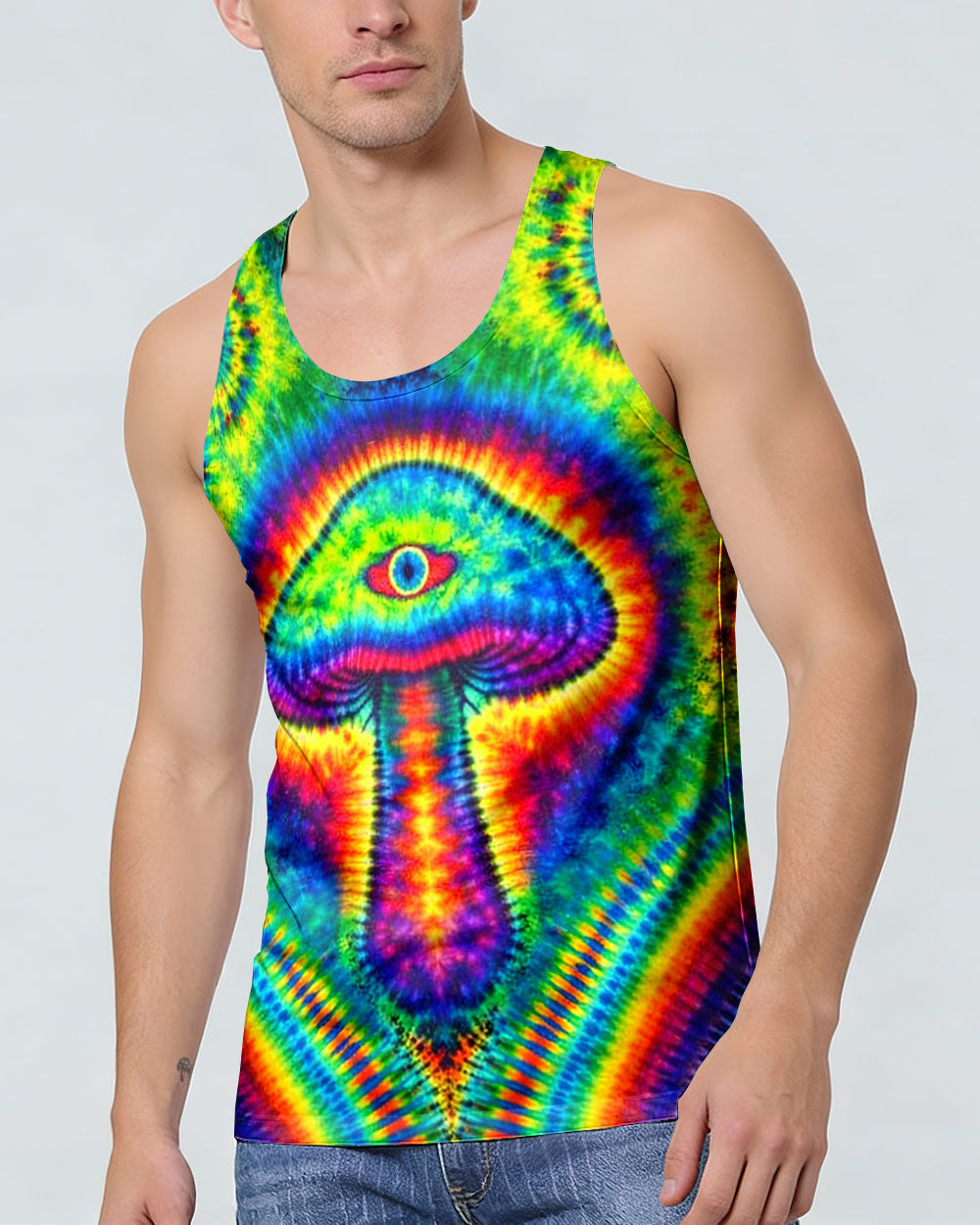 PSYCHEDELIC  MUSHROOM  COLORFUL ALL OVER PRINT - TLNT2004262