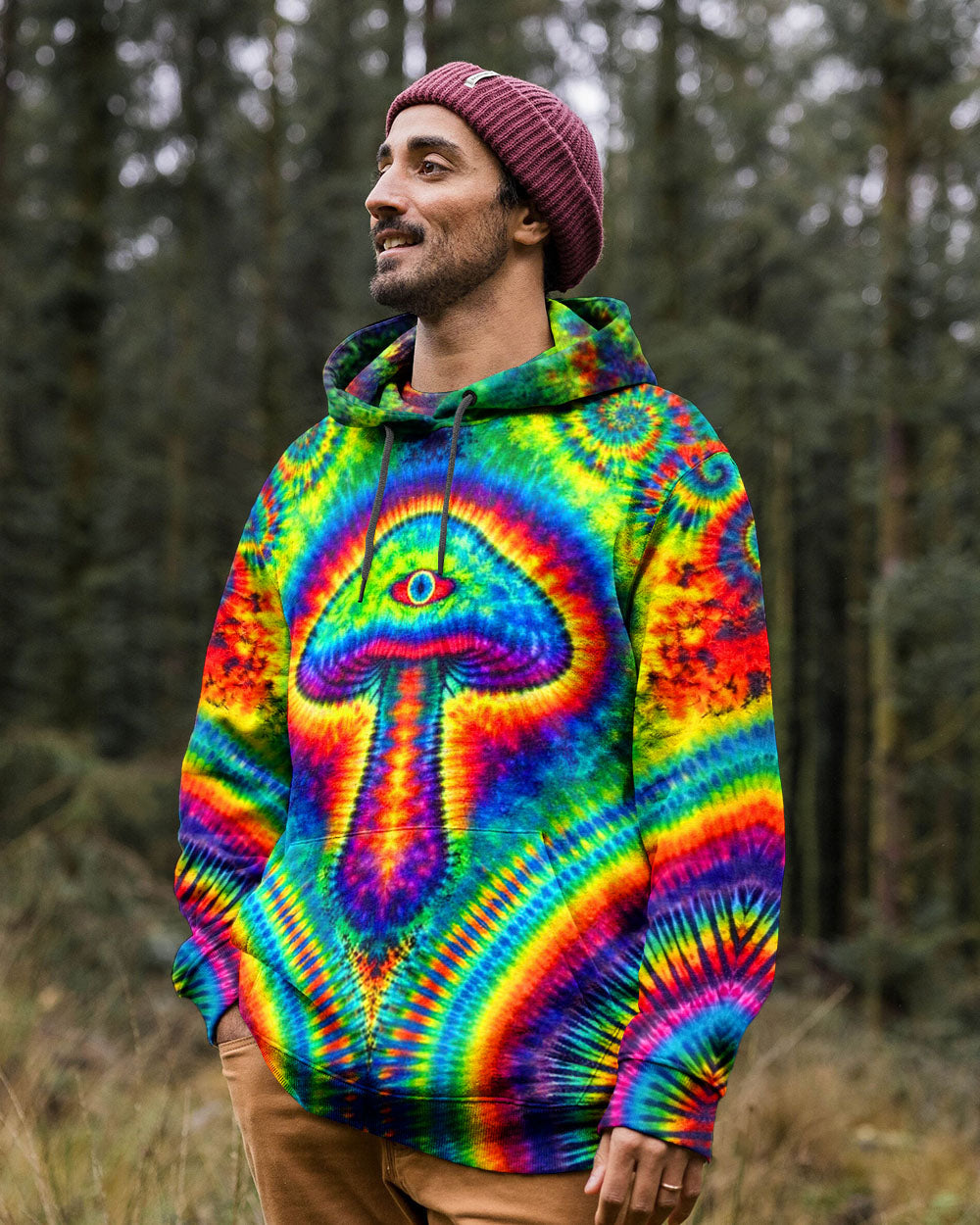 PSYCHEDELIC  MUSHROOM  COLORFUL ALL OVER PRINT - TLNT2004262