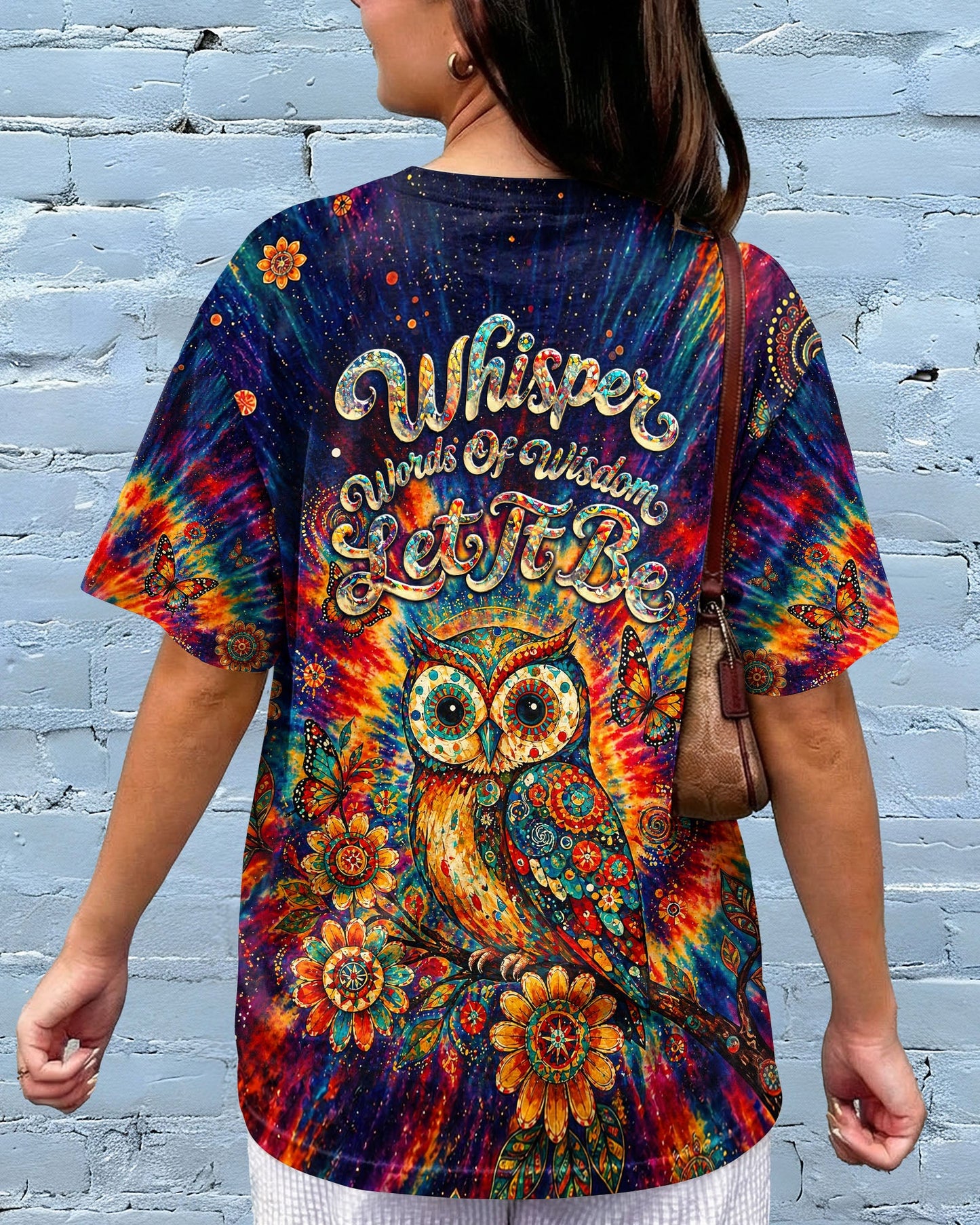 WHISPER WORDS OF WISDOM LET IT BE OWL  ALL OVER PRINT  - TLNT2204261