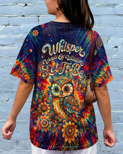 WHISPER WORDS OF WISDOM LET IT BE OWL  ALL OVER PRINT  - TLNT2204261