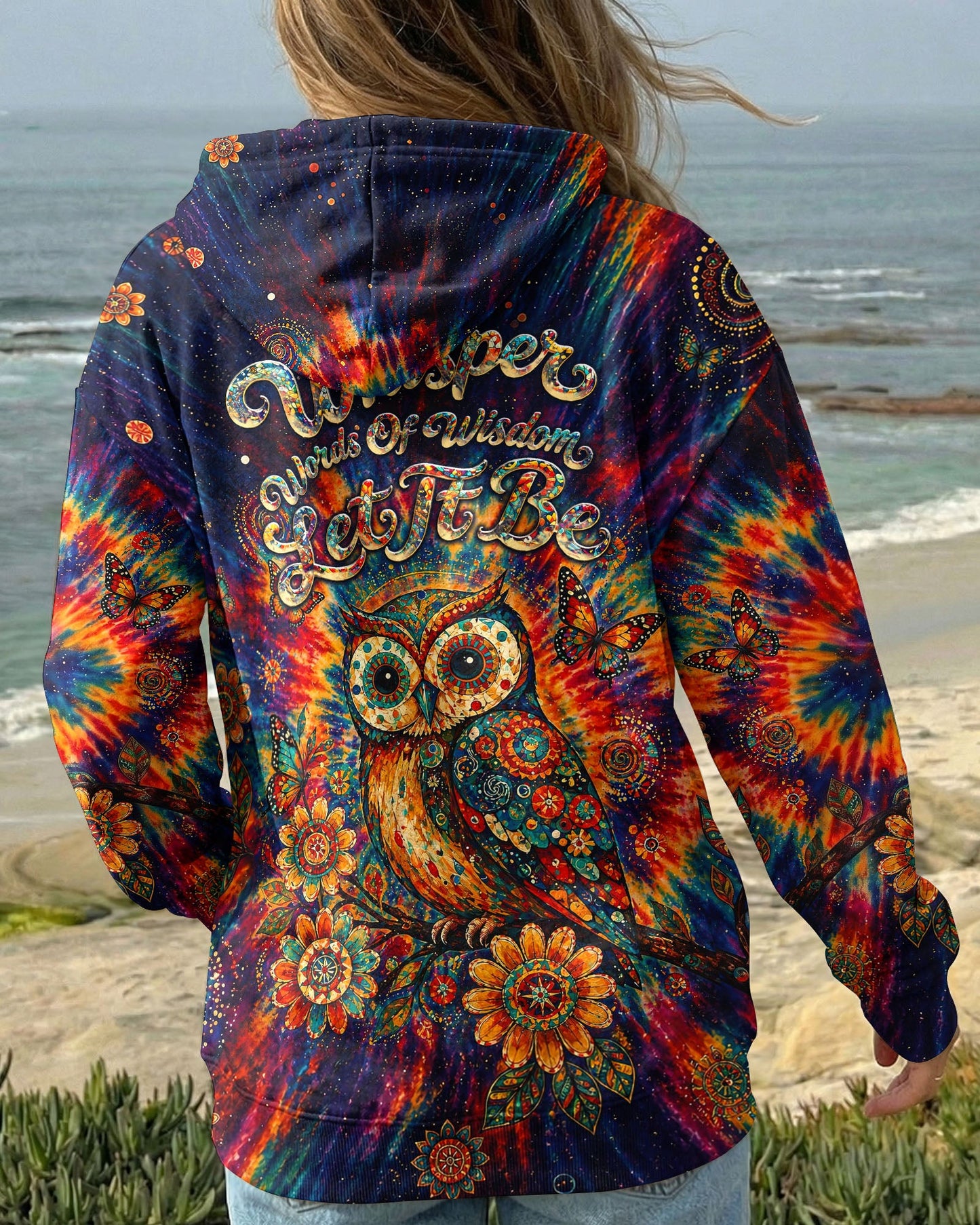 WHISPER WORDS OF WISDOM LET IT BE OWL  ALL OVER PRINT  - TLNT2204261