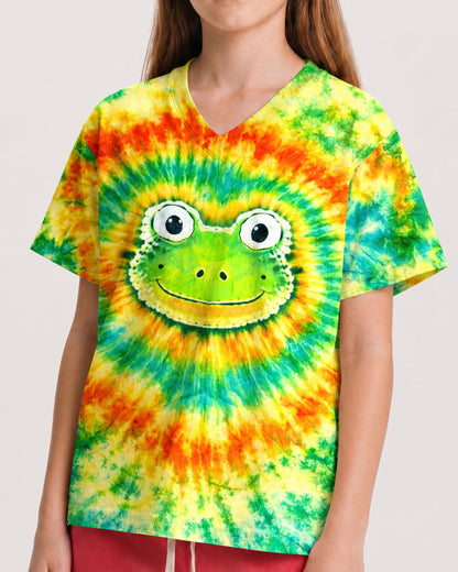 HIPPIE FROG SWIRL  KIDS ALL OVER PRINT   - TLNT2205262