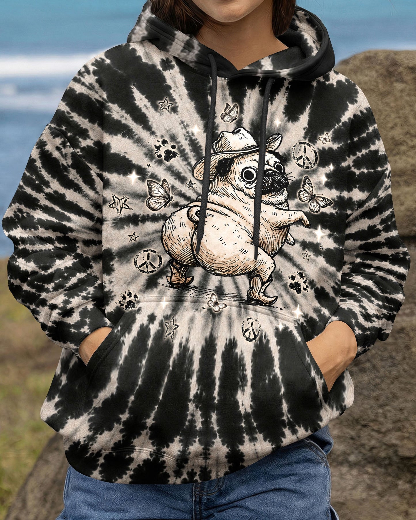 WHY BE MOODY PUG DOG ALL OVER PRINT  - TLNT2206263