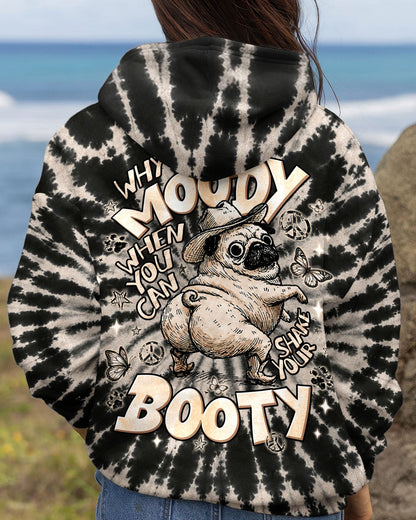 WHY BE MOODY PUG DOG ALL OVER PRINT  - TLNT2206263