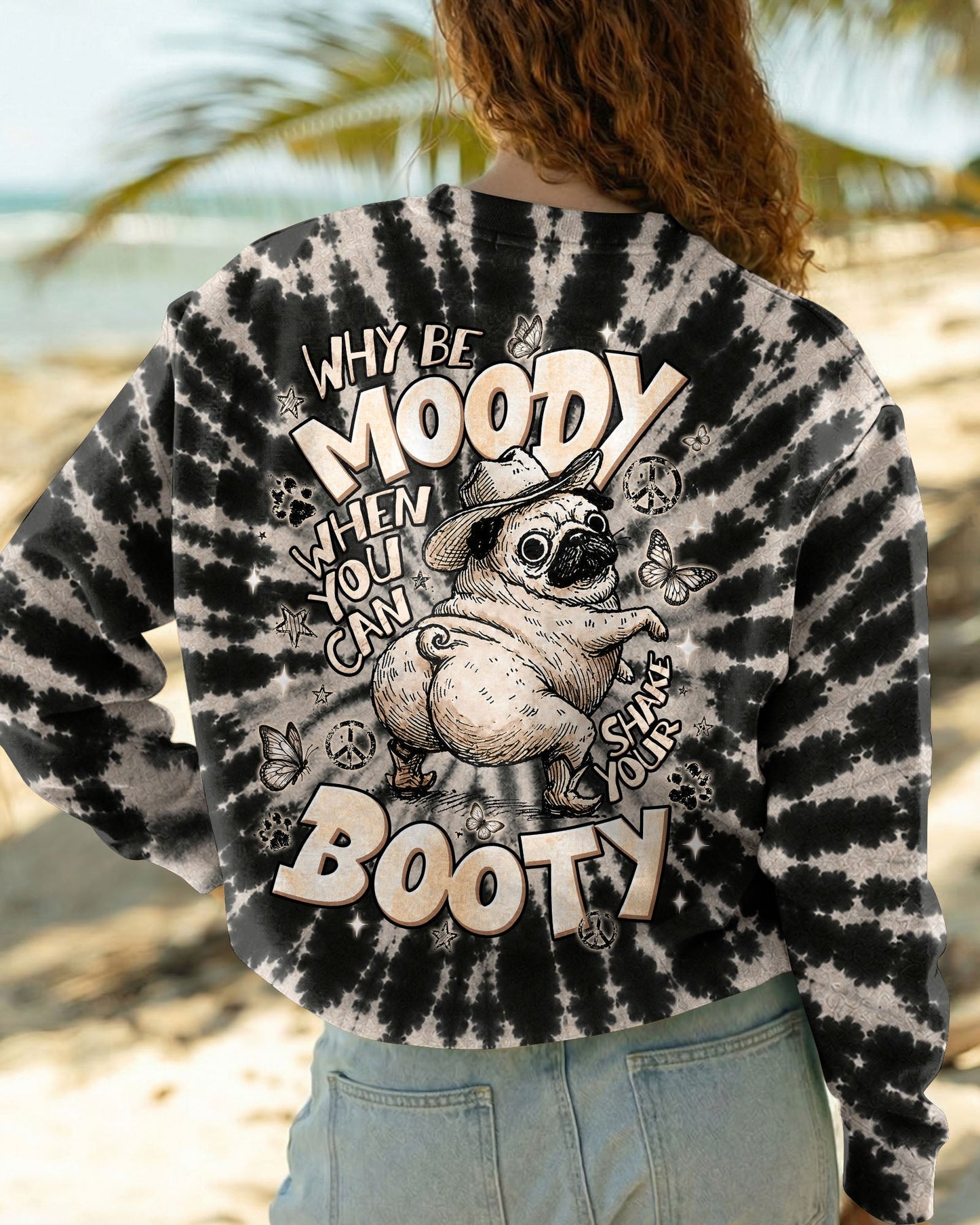 WHY BE MOODY PUG DOG ALL OVER PRINT  - TLNT2206263