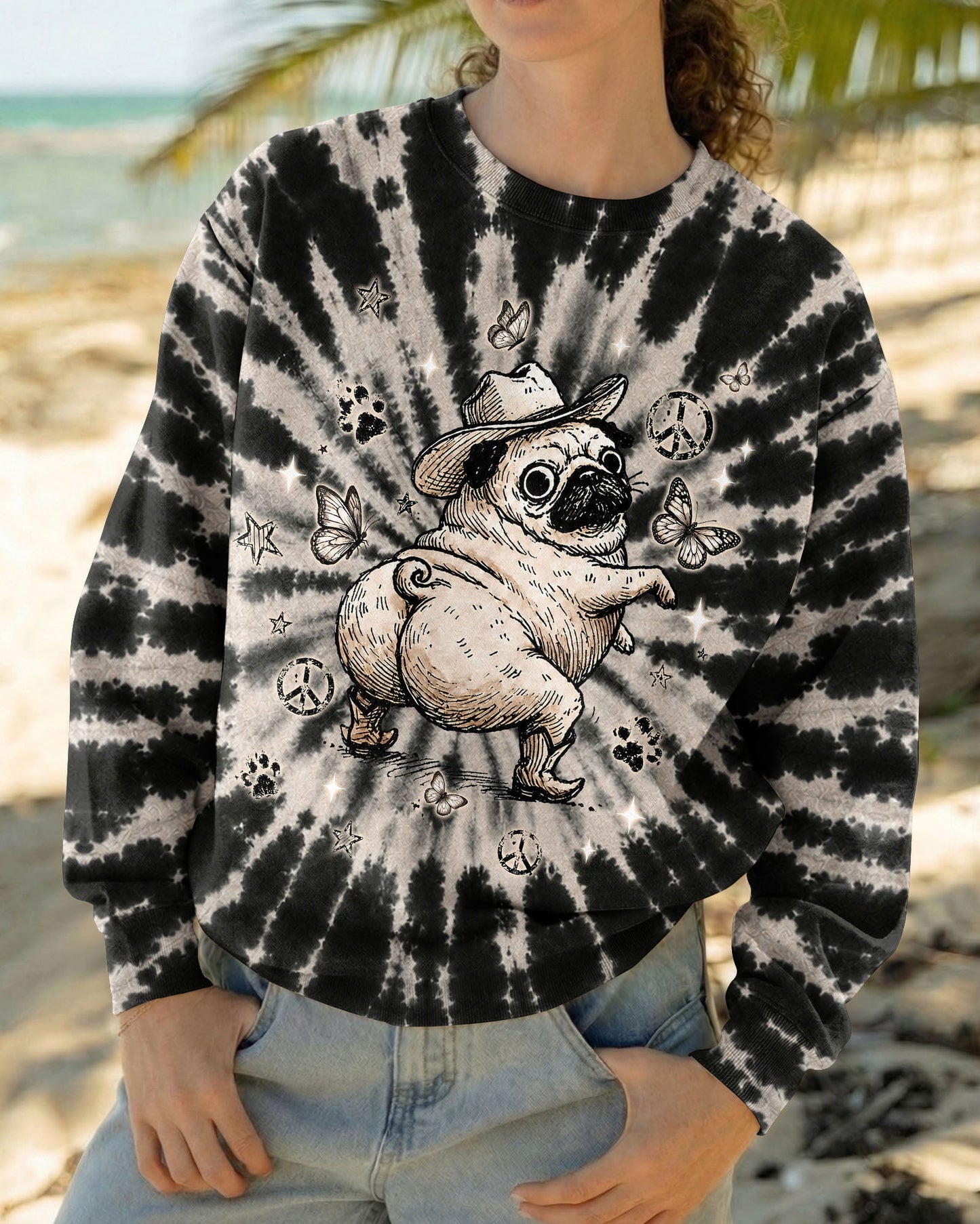WHY BE MOODY PUG DOG ALL OVER PRINT  - TLNT2206263