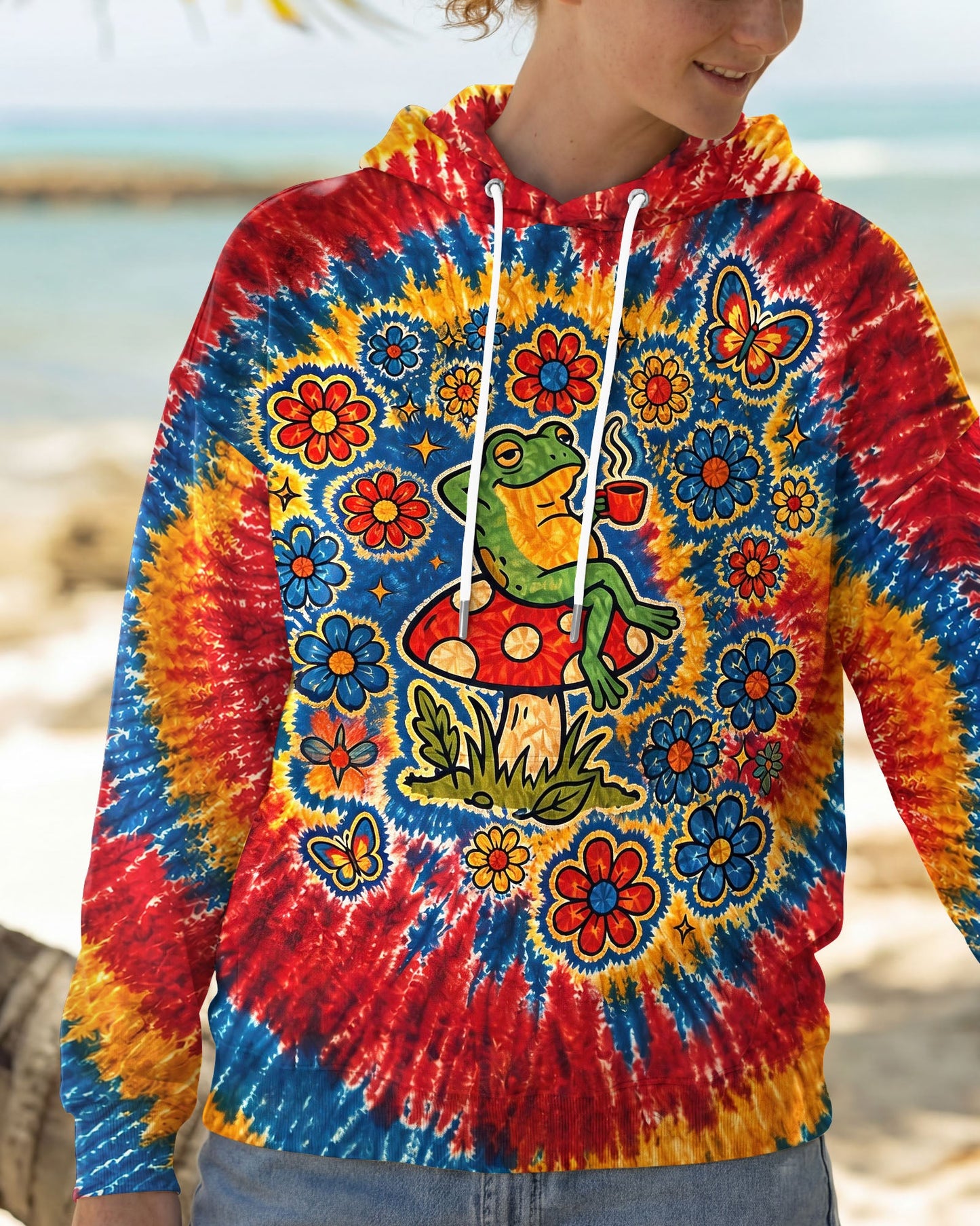 I WAS SIMPLY BORN TO DILLY DALLY FROG ALL OVER PRINT - TLNT2304263
