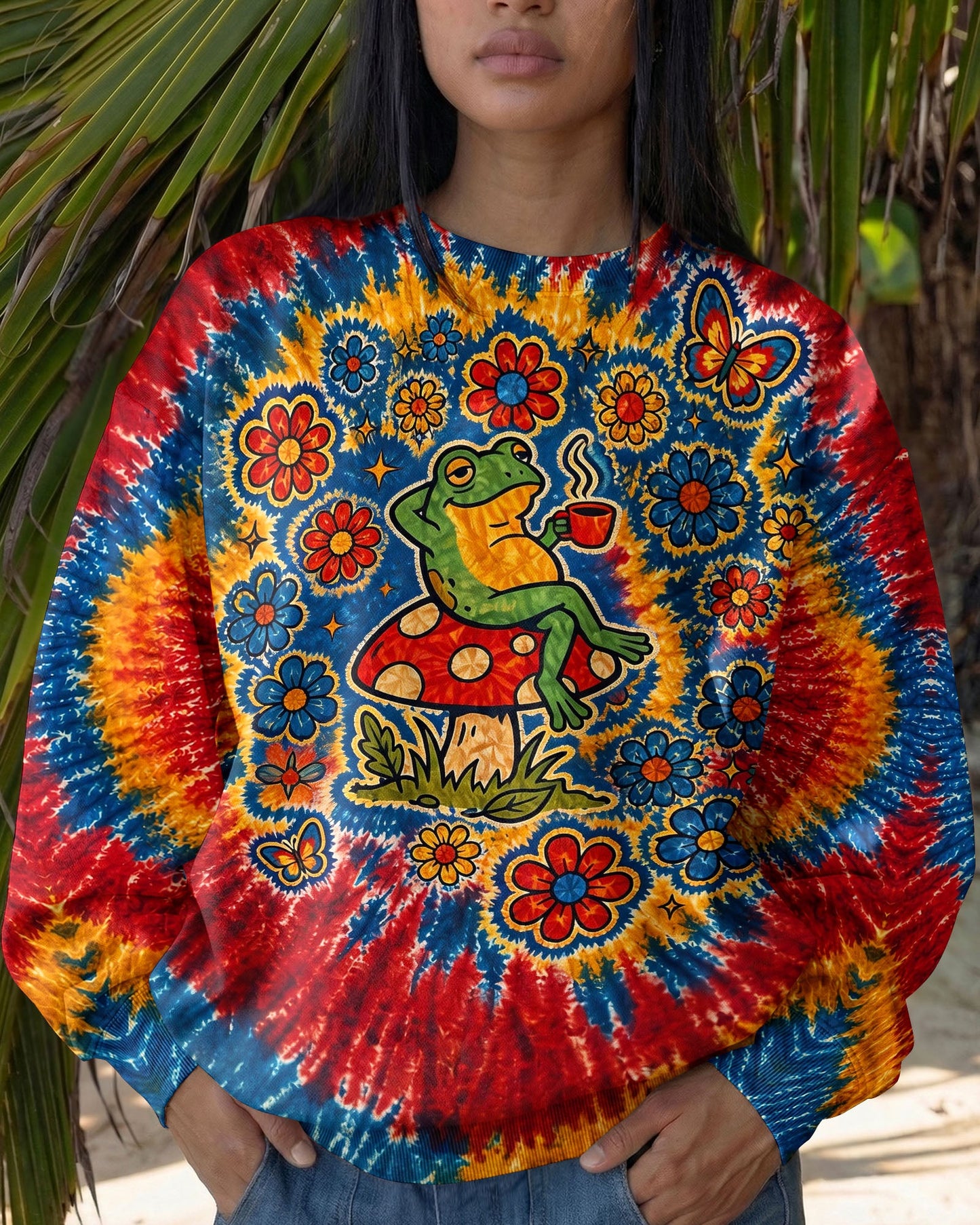 I WAS SIMPLY BORN TO DILLY DALLY FROG ALL OVER PRINT - TLNT2304263