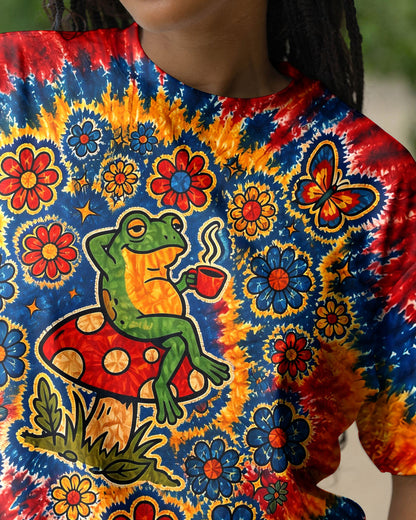 I WAS SIMPLY BORN TO DILLY DALLY FROG ALL OVER PRINT - TLNT2304263