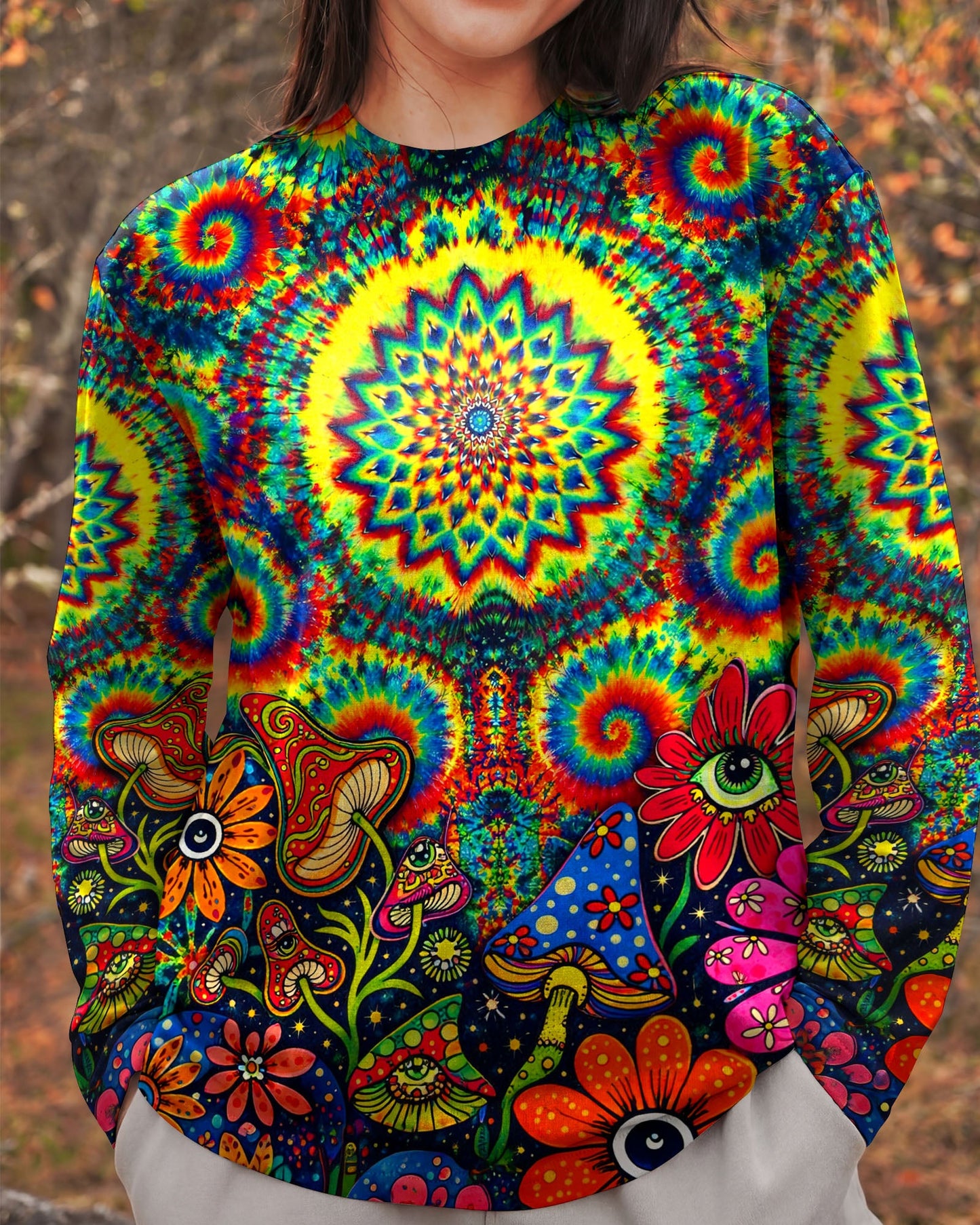TRIPPY MUSHROOM COLORFUL ALL OVER PRINT - TLNT2404261