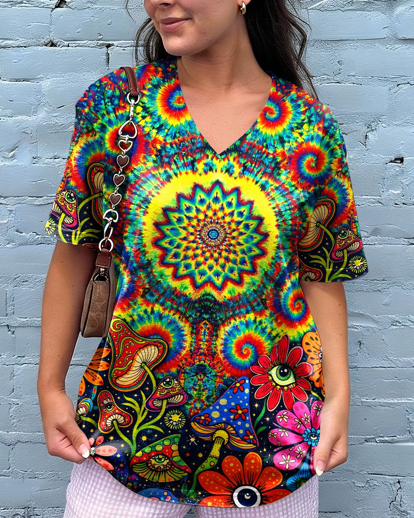 TRIPPY MUSHROOM COLORFUL ALL OVER PRINT - TLNT2404261
