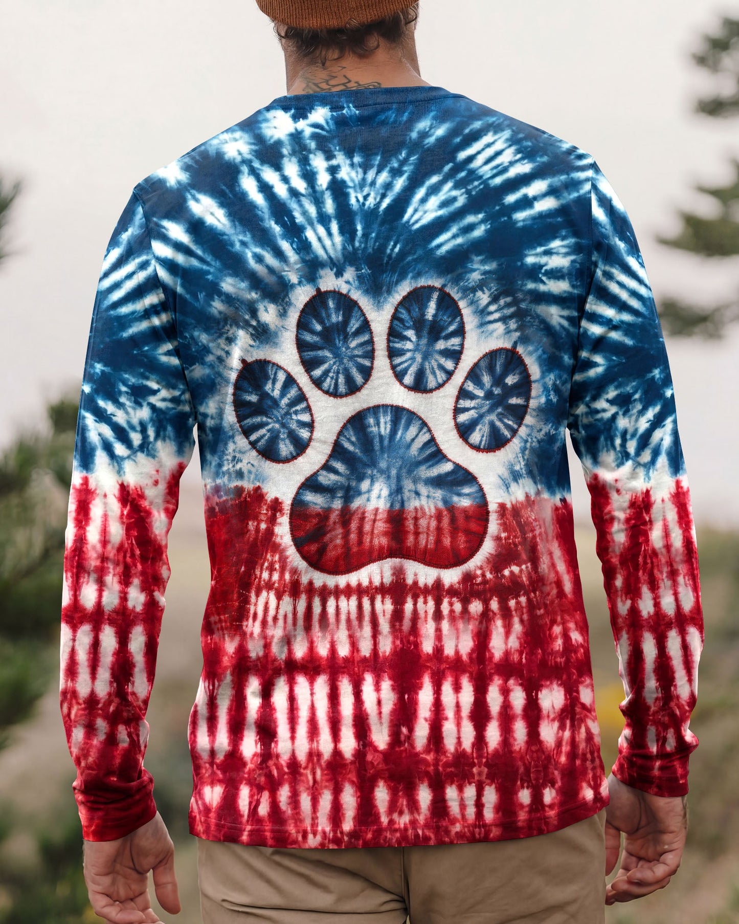 DOG PAPA RED WHITE & BLUE  ALL OVER PRINT  - TLNT2404263