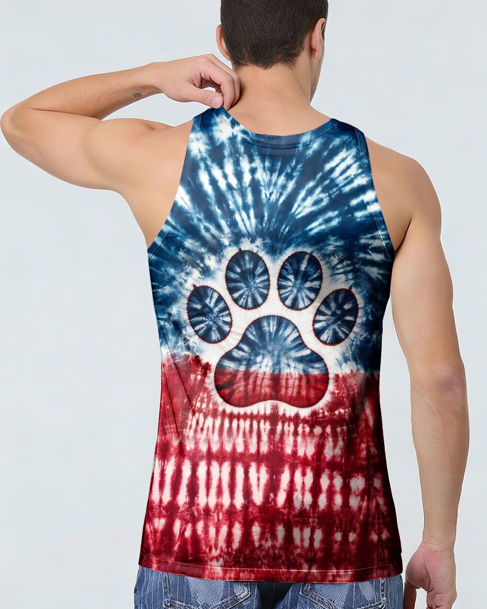 DOG PAPA RED WHITE & BLUE  ALL OVER PRINT  - TLNT2404263