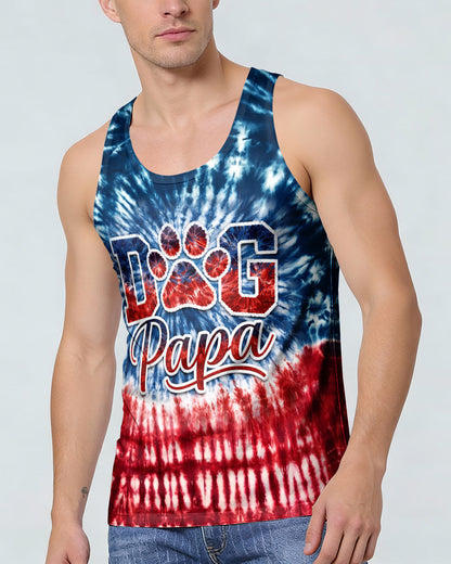 DOG PAPA RED WHITE & BLUE  ALL OVER PRINT  - TLNT2404263