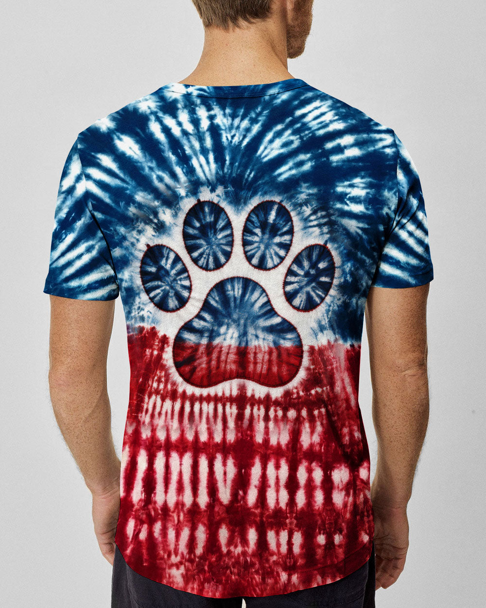 DOG PAPA RED WHITE & BLUE  ALL OVER PRINT  - TLNT2404263