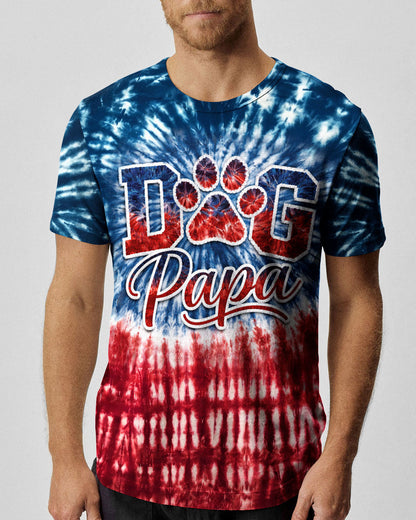 DOG PAPA RED WHITE & BLUE  ALL OVER PRINT  - TLNT2404263