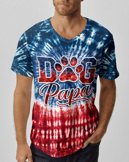 DOG PAPA RED WHITE & BLUE  ALL OVER PRINT  - TLNT2404263