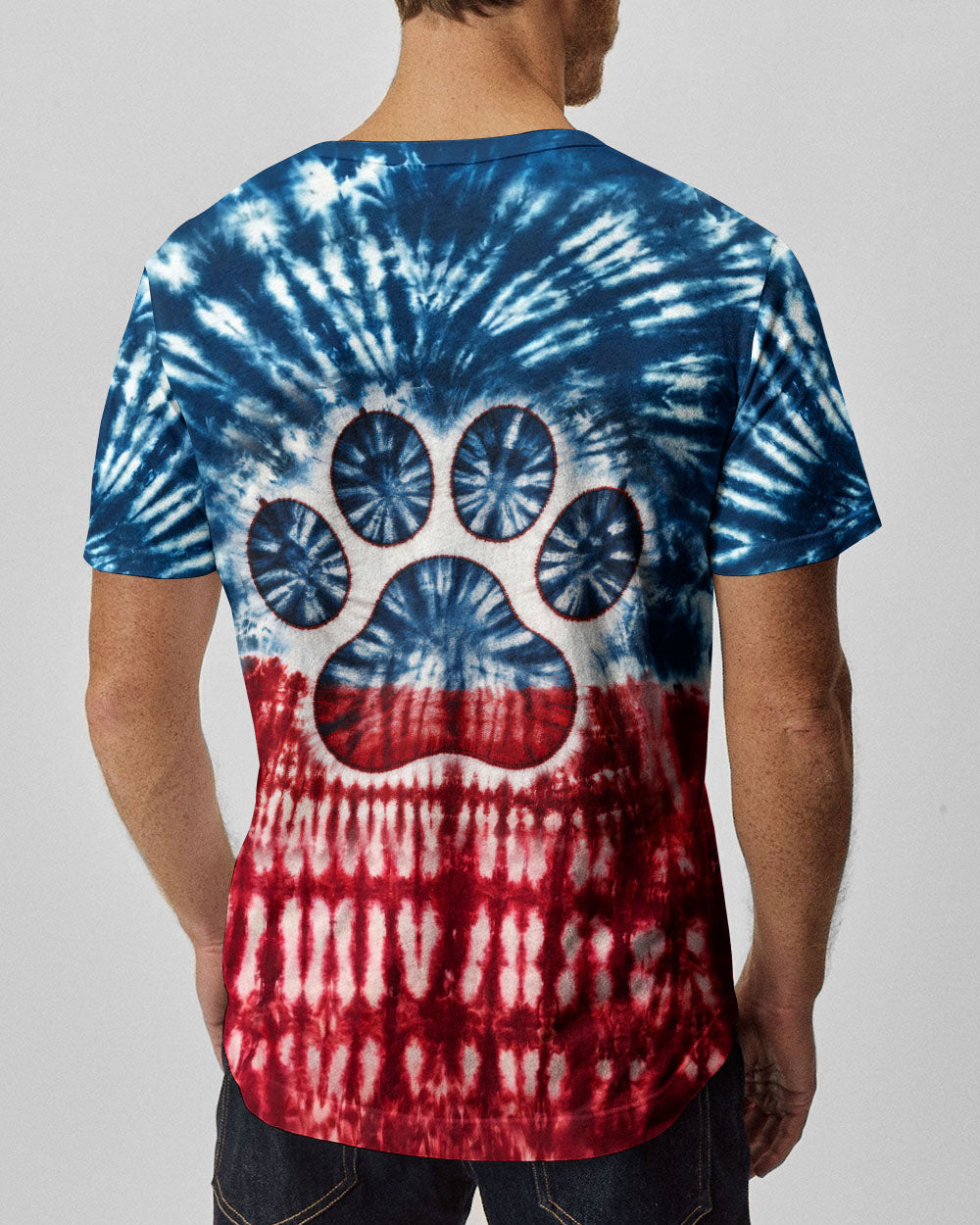 DOG PAPA RED WHITE & BLUE  ALL OVER PRINT  - TLNT2404263