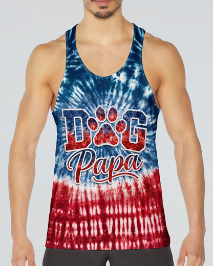 DOG PAPA RED WHITE & BLUE  ALL OVER PRINT  - TLNT2404263