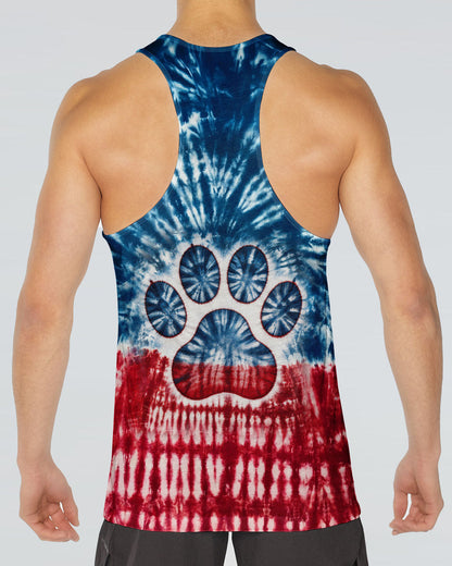 DOG PAPA RED WHITE & BLUE  ALL OVER PRINT  - TLNT2404263