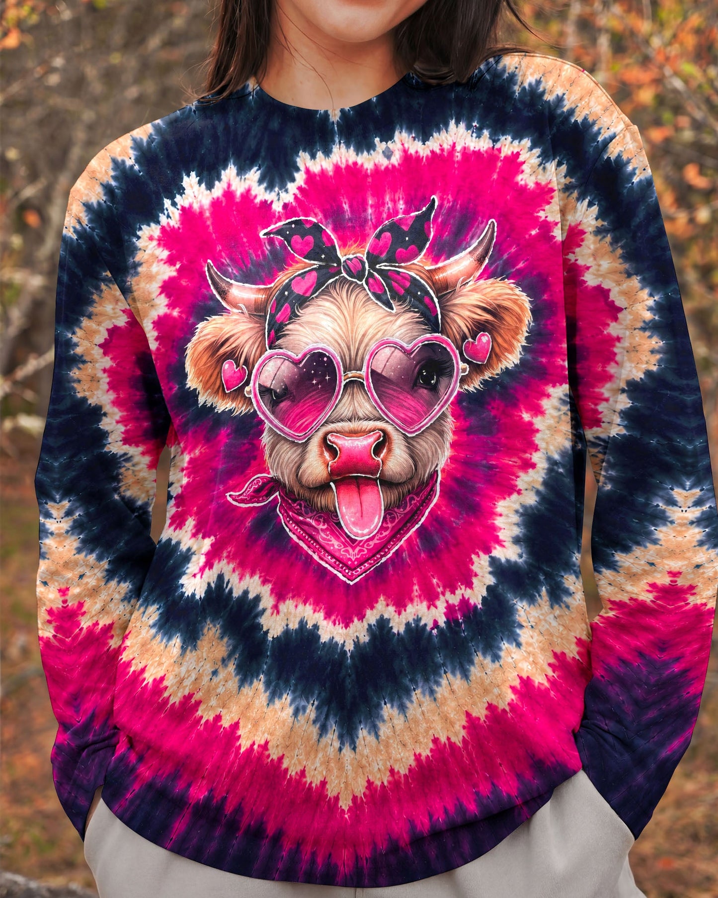 HEIFER COW HEART SWIRL ALL OVER PRINT  - TLNT2406263