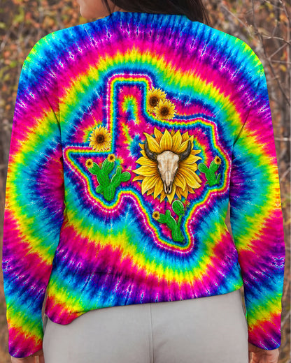 BULL SKULL TEXAS MAP COLORFUL SWIRL ALL OVER PRINT - TLNT2606262