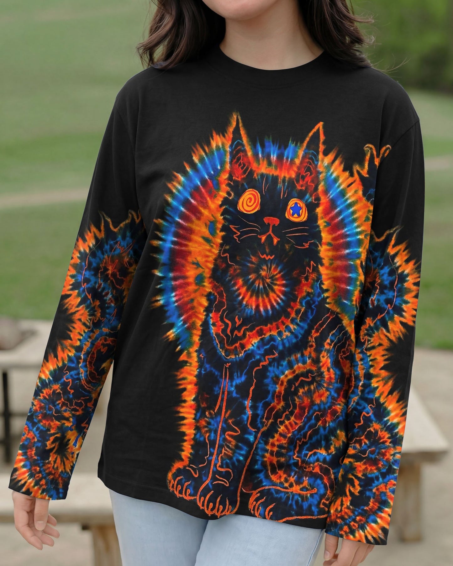BLACK CAT SWIRL ALL OVER PRINT - TLNT3103263