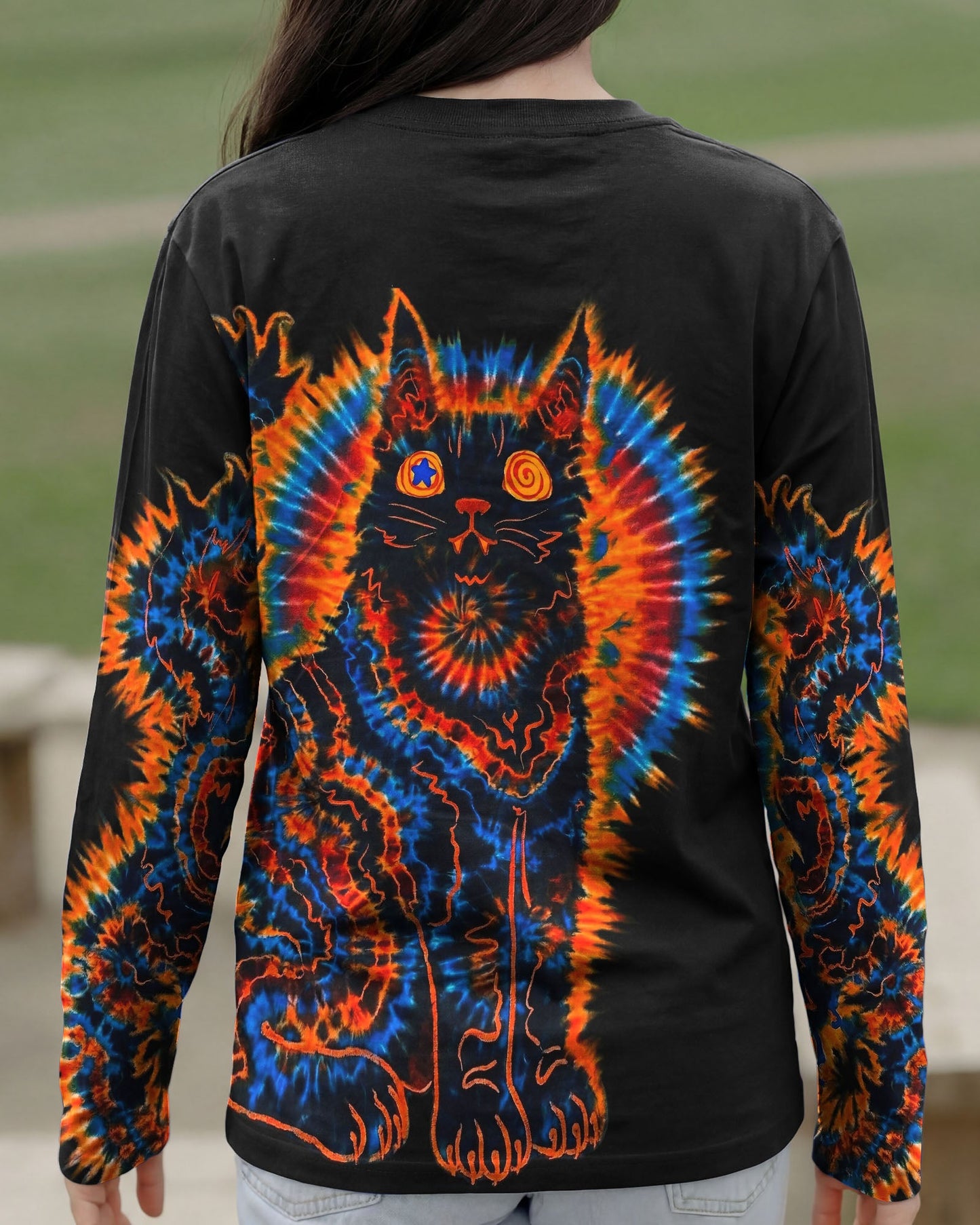 BLACK CAT SWIRL ALL OVER PRINT - TLNT3103263