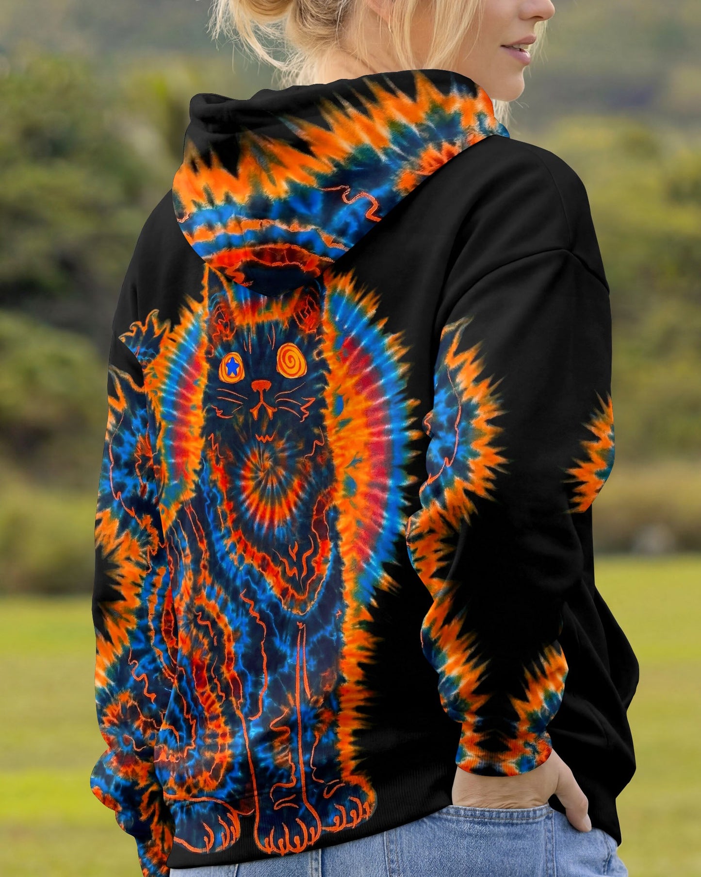 BLACK CAT SWIRL ALL OVER PRINT - TLNT3103263