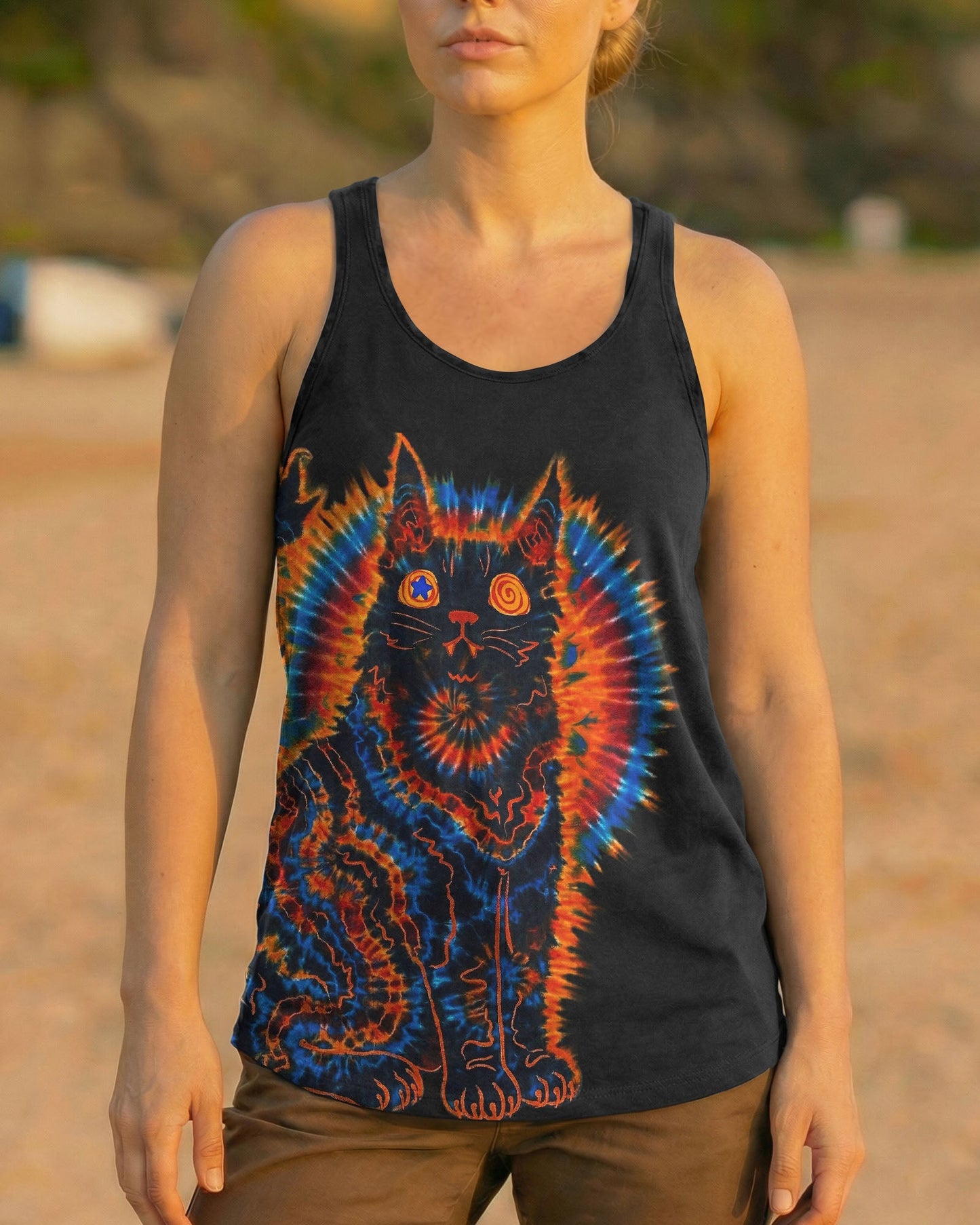 BLACK CAT SWIRL ALL OVER PRINT - TLNT3103263